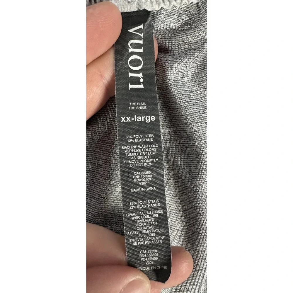 Vuori Short 2XL Grey Kore Compression Lined Performance Gym Training Lounge V302